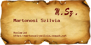 Martonosi Szilvia névjegykártya
