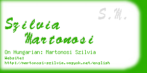 szilvia martonosi business card
